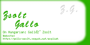 zsolt gallo business card